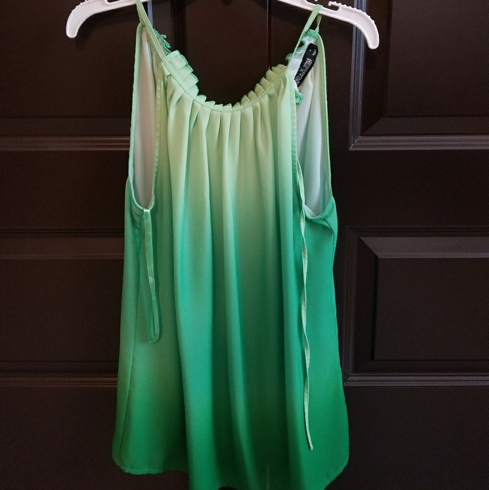 Ombre Green Halter Top Size S